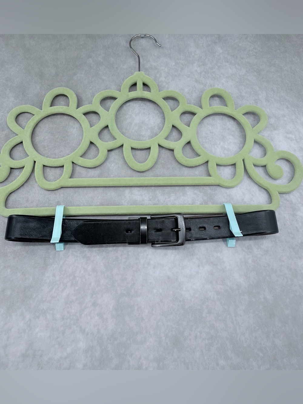 Classic Black Kids Leather Belt with Metal Buckle